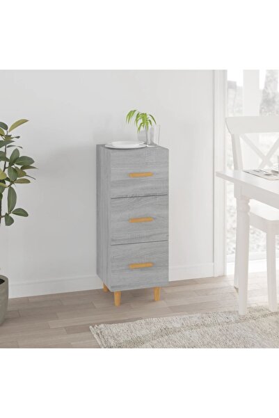 Concept Servantă, gri sonoma, 34,5x34x90 cm, lemn compozit