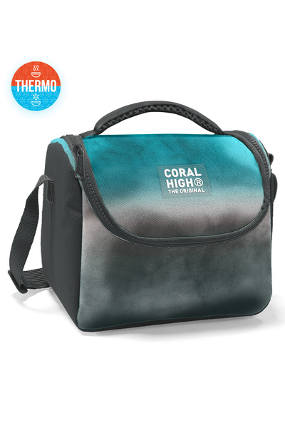 Coral High Kids Turquoise Gray Batik Thermo Lunchbox 11768