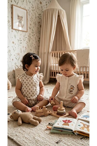 ALTINTAŞ BABY GARDEN FLOWERS 2'Lİ MÜSLİN TULUM