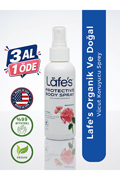 Lafe's Organik Ve Doğal Içerikli Vücut Koruyucu Sprey USDA Sertifkalı 118 ml ...