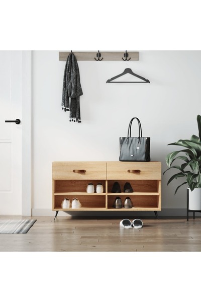 Concept Bancheta pantofar, stejar sonoma, 102x35x55 cm, lemn prelucrat