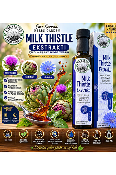 Emr Kervan Herbs Garden Herbs Garden Mılk Thıstle Ekstraktı Içeren Karışık Sı...