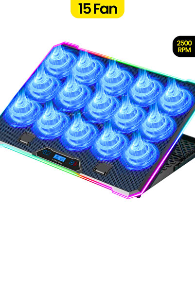 gameagle Aero Storm V15 RGB 15 Fanlı 10 RGB Modlu 9-17.3'' Notebook Soğutucu ...