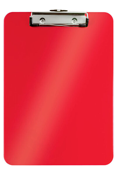 Leitz Clipboard WOW, simplu, PS, A4, 100 de coli, roșu
