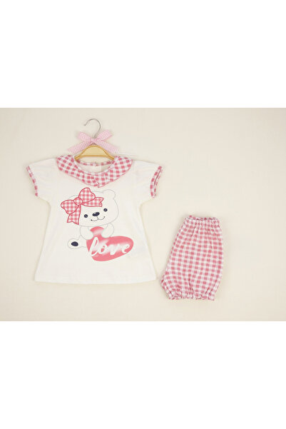meyastore Girl's Suit with Teddy Bear Print
