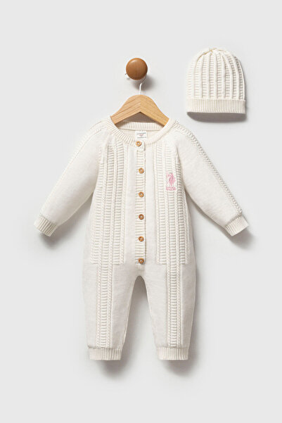 U.S. Polo Assn. U.S. Polo Assn Kız Bebek Krem Tulum