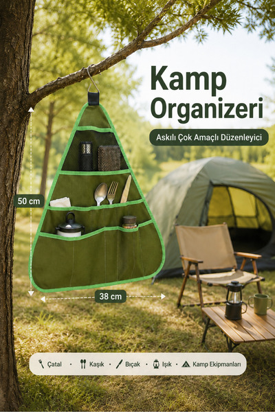 i lin baby Kamp Organizeri Askılı Çok Amaçlı Doğa Piknik Outdoor Çatal Kaşık ...
