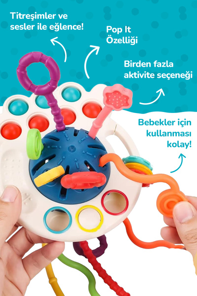 Circle Toys UFO Eğitici Duyusal Aktivite Oyuncağı - 1-3 Yaş Yürümeye Başlayan Çocuklar Için Montessori Seti