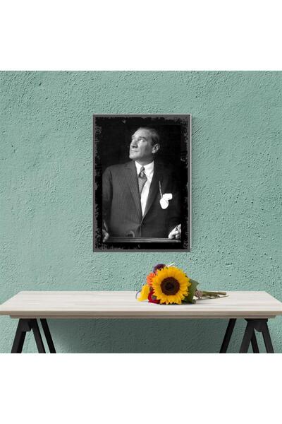 gifttime Ξύλινη ρετρό vintage αφίσα Mustafa Kemal Atatürk