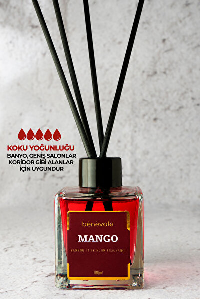 Benevole Mango Bambu Çubuklu Oda Kokusu 100 ml | Tropikal, Aromatik ve Meyvel...