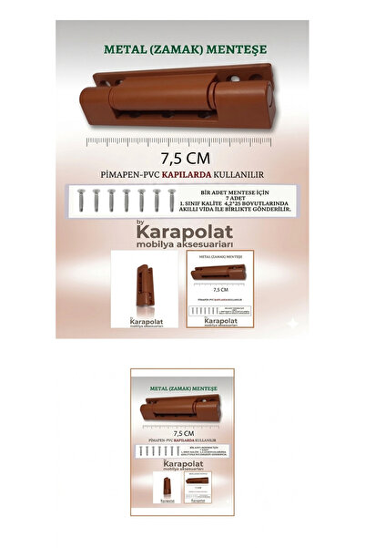 KARAPOLAT Pimapen Menteşesi Pvc Kapı / Pencere Meşe 75 Mm