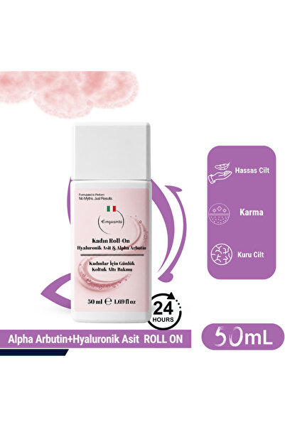 Cinquanta Kadın Roll-On 50 ml Alpha Arbutin + Hyaluronic Asit + B Vitaminleri