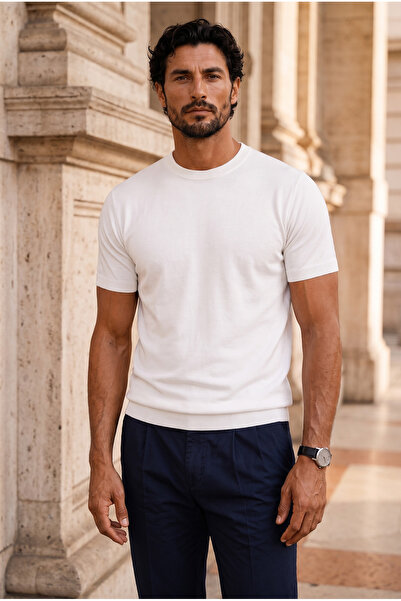 Valiberta Ανδρικό μπλουζάκι Kwon Crew Neck Basic με κοντό μανίκι, λεπτό πλεκτ...