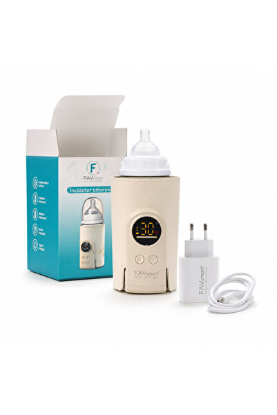 FAVsmart Incalzitor Biberoane Portabil K6, 8000mAh, LCD, 6 Trepte, Lumina Veg...