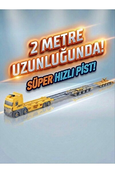 Toy Speed Track Truck, 2 Mt Runway Single Arm Launcher 24 Vehicle Capacity, 2 Small Vehicles