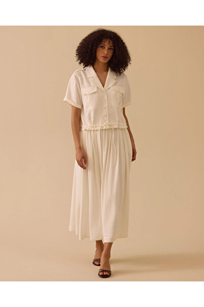 SEÇİL Pleated Long Skirt