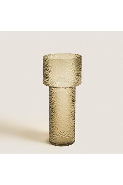 Chakra Betty Transparent Glass Vase Large (19X19X45Cm) Natural