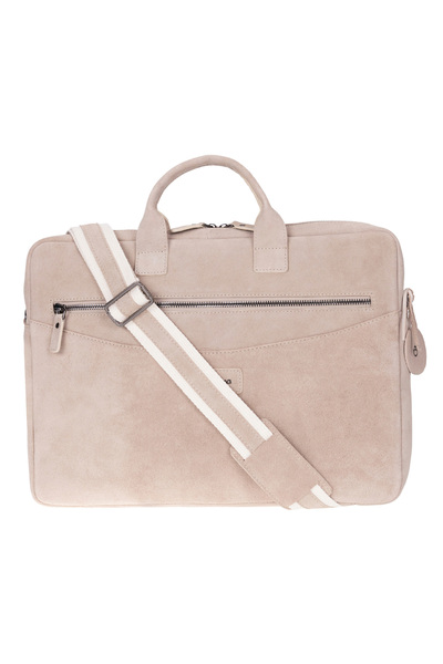 BloominBag Sand Still Hakiki Süet Deri 15-16 inç MacBook/Laptop Çantası