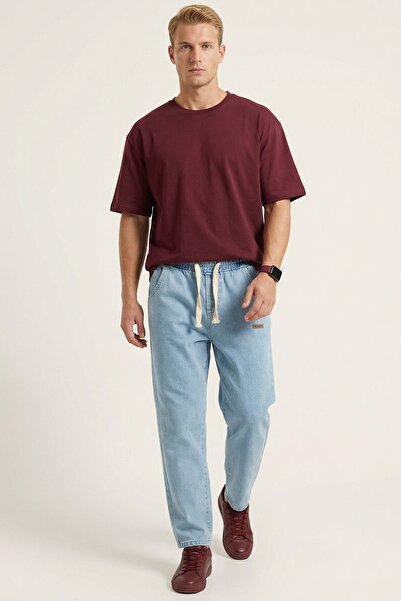 Hiccup BDART Pantaloni Din Denim Cu Talie Elastică