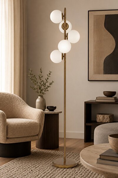 Apliqa Uzel 5Li Eskitme Modern Tasarım Metal Lambader