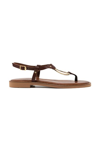 Myconian Women's / Girls' Sandals 22081 2025 Greek Sandal Brown