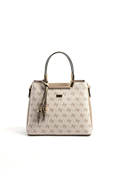 Silver Polo للنساء / للفتيات حقيبة كتف 969-46413 حقيبة SI M178 بيج-مات لامع