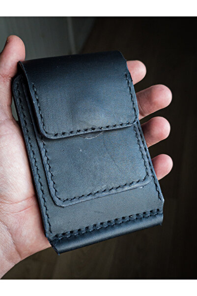 GERMANICIA LEATHER CRAFT El Yapımı Deri Cüzdan [İsme Özel] Nakit Klipsli Haki...