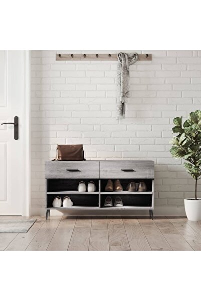 Concept Bancă de pantofi, gri sonoma, 102x35x55 cm, lemn prelucrat