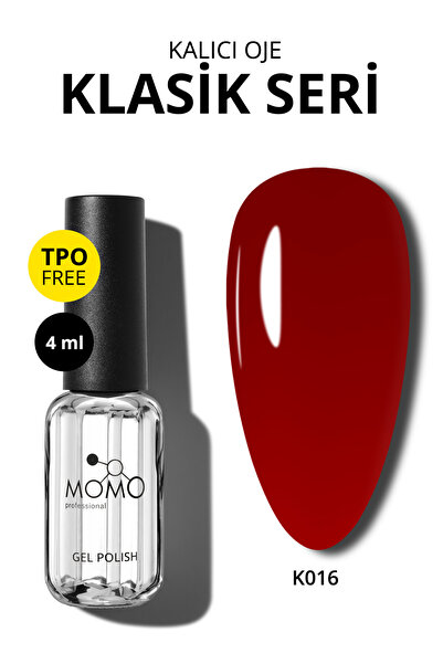 MOMO professional Kalıcı Oje K016, Şarap Kırmızı, 4 ml