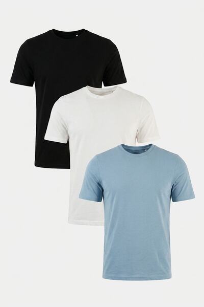 Buratti Cotton Regular Fit Crew Neck 3 Pack t Shirt Men's t Shirt 59020204S3