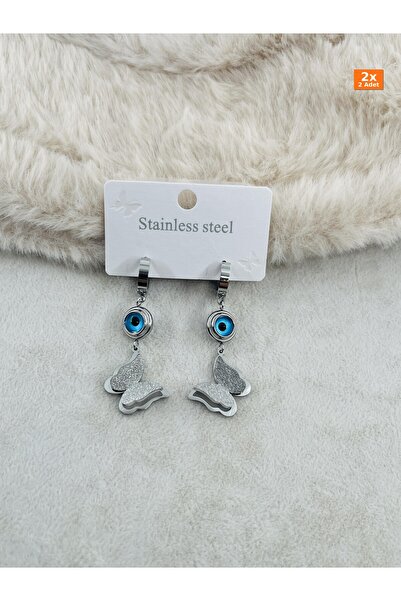 Bozhi Steel Earrings 126 Silver Business Woman Style Gold