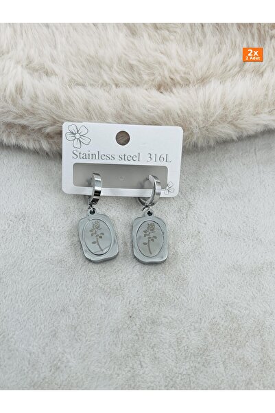Bozhi Steel Earrings 143 Silver Daily Elegance Stylish Gift Gold