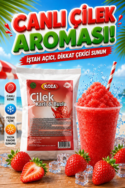 Koza Premium Selection Slush Makinesi Tozu Karlı Buzlu Buzlaş Ice Slush Toz K...