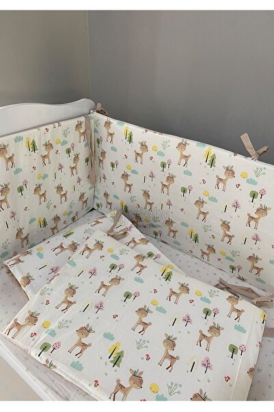 Jaju Baby Geyik Desenli 60x120 Cm Beşik Kenar Koruma Özel Ölçü