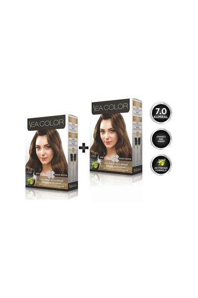 Sea Color 2'li Set Saç Boyası 7.0 Kumral