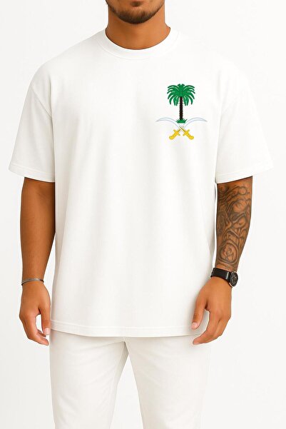Bahriyeli Collection Oversize Cartoon Palm Tree Saudi Arabia Pocket Design Un...