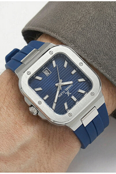 Daniel Klein Premium Dark Blue Silicone Band Watch for Men DK.1.14143-3