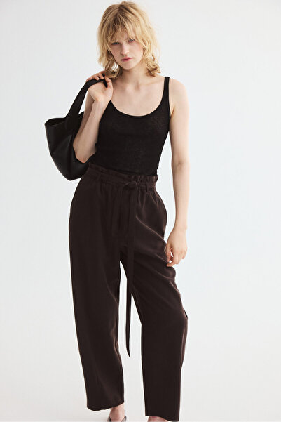 H&M Kuşaklı ve Barrel Paçalı Pantolon