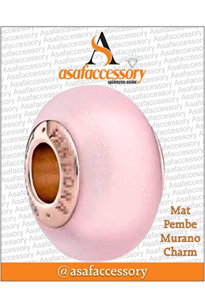 asaf Pink Matte Murano Charm |   Asafaccessory