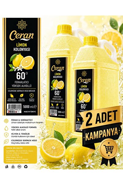 CERAN KOLONYALARI Limon Kolonyası 5 Litre 2 Adet