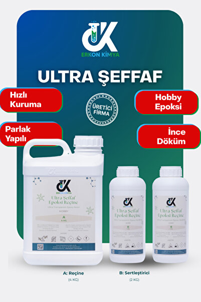 ERKON KİMYA Ultra Şeffaf Hobi Epoksi 6 Kg