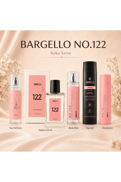 Bargello 122 Set ( Parfüm - Saç Parfümü - Body Mist - Deodorant - Duş Jeli)