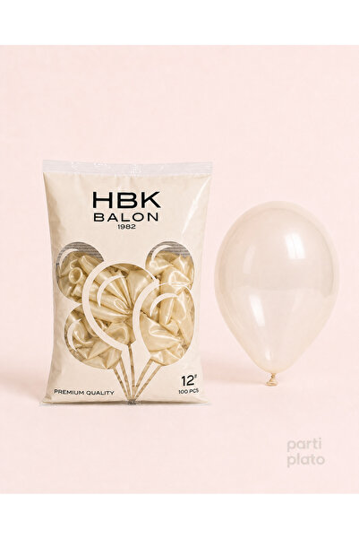 HBK Balon Pastel 12" Balon HBK Şeffaf 100'lü