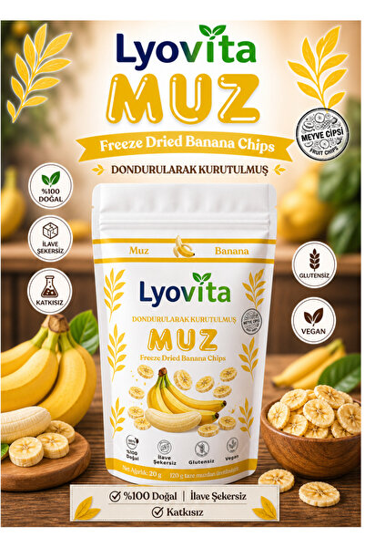 Dondurularak Kurutulmuş (Freeze Dried) Muz 20 g