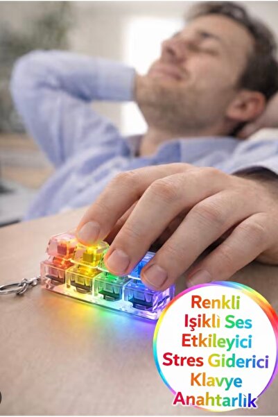 Genel Markalar ZümrütOyuncakStore Işıklı Klavye-Stres Giderici Anahtarlık BLU...