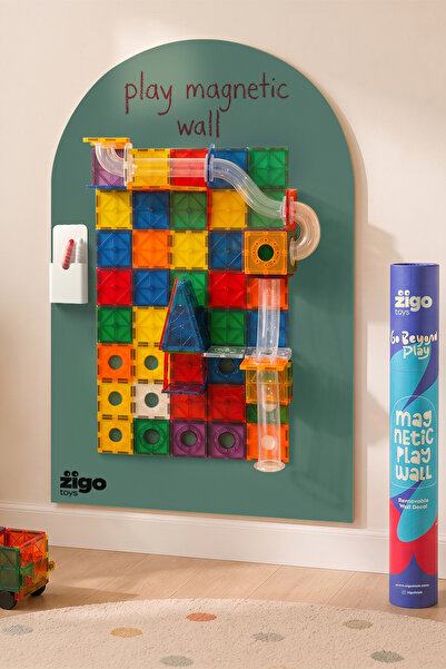 Zigo Toys 60x95cm Çıkarılabilir Manyetik Duvar Panosu – Yapışkanlı Pano, Çocu...