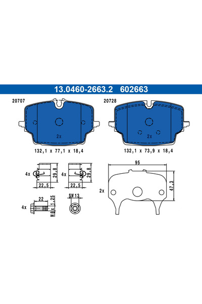 Ate Set Placute Frana Frana Disc Bmw X1 Mini Mini 2022-2024