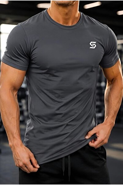Sapeur Erkek Spor Tişört- Slim Fit Antrenman Üstü