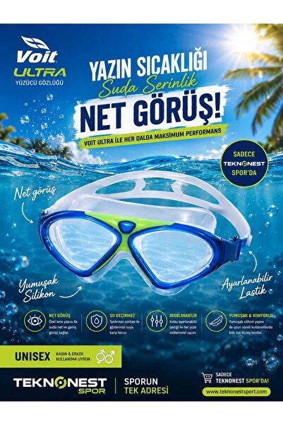 Voit Ultra Yüzücü Gözlüğü_mavi Yeşil