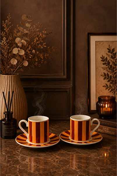 YzHome 2-Person Porcelain Gilded Lovely Birds Special Design Coffee Cup Set w...
